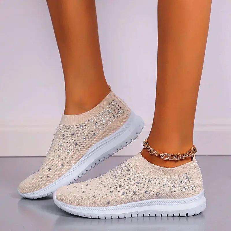 Rhinestone Slip-On Sneakers for Women – Stylish & Lightweight Comfort - Image 6