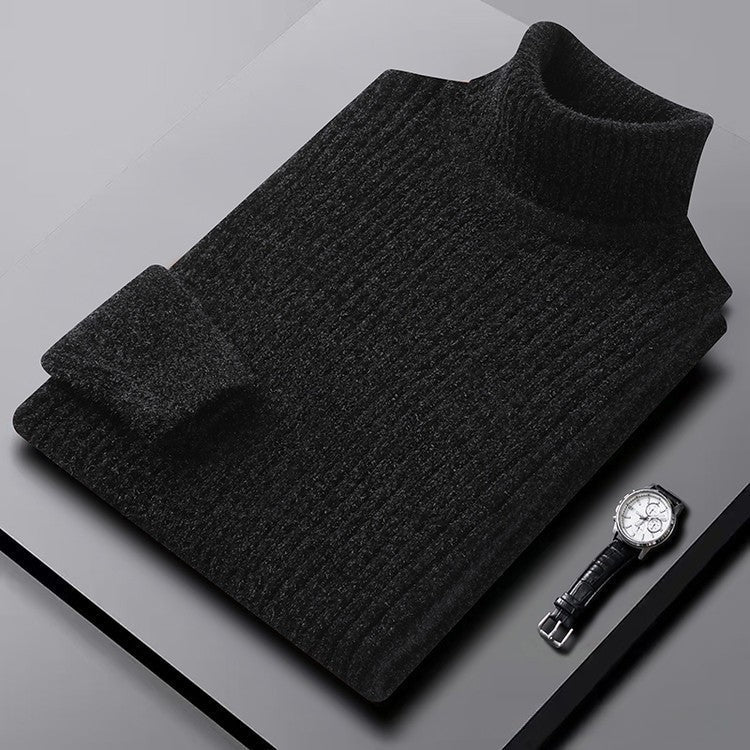 Ribbed Regular Fit Turtleneck Sweater for Men – Cozy & Classic Style - Image 3