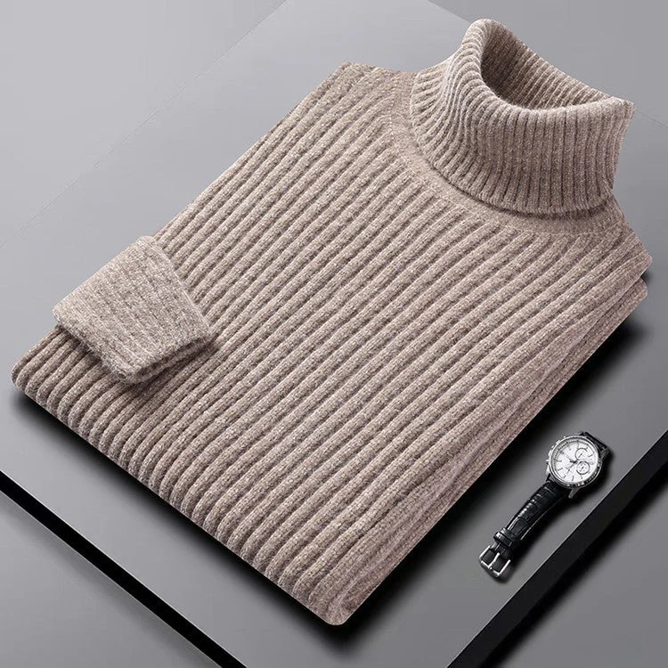 Ribbed Regular Fit Turtleneck Sweater for Men – Cozy & Classic Style - Image 4