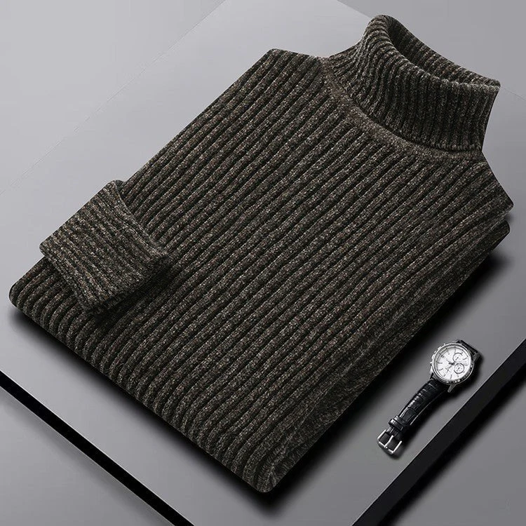 Ribbed Regular Fit Turtleneck Sweater for Men – Cozy & Classic Style - Image 7