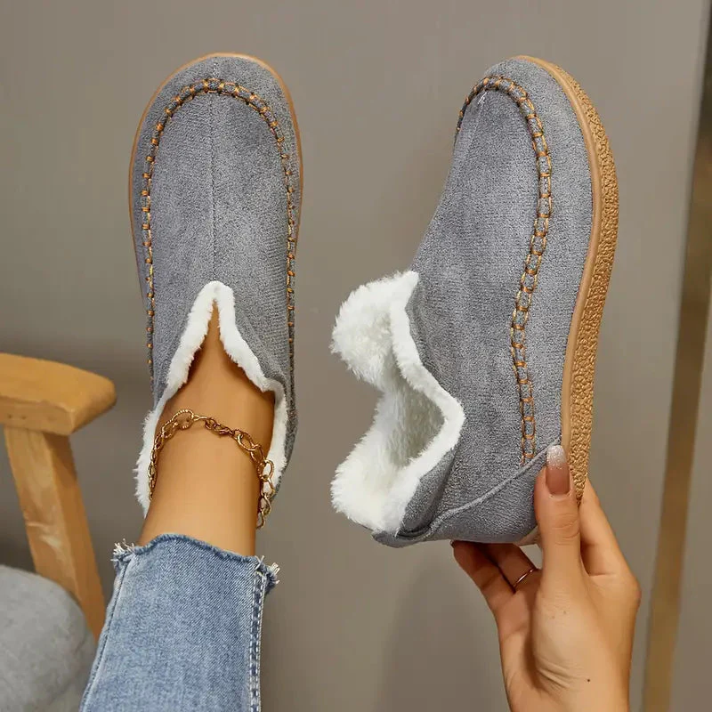 Round Toe Ankle Boots for Women – Stylish & Cozy Comfort - Image 3