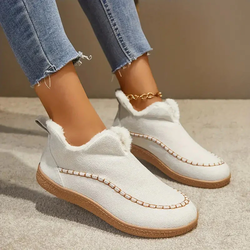 Round Toe Ankle Boots for Women – Stylish & Cozy Comfort - Image 6