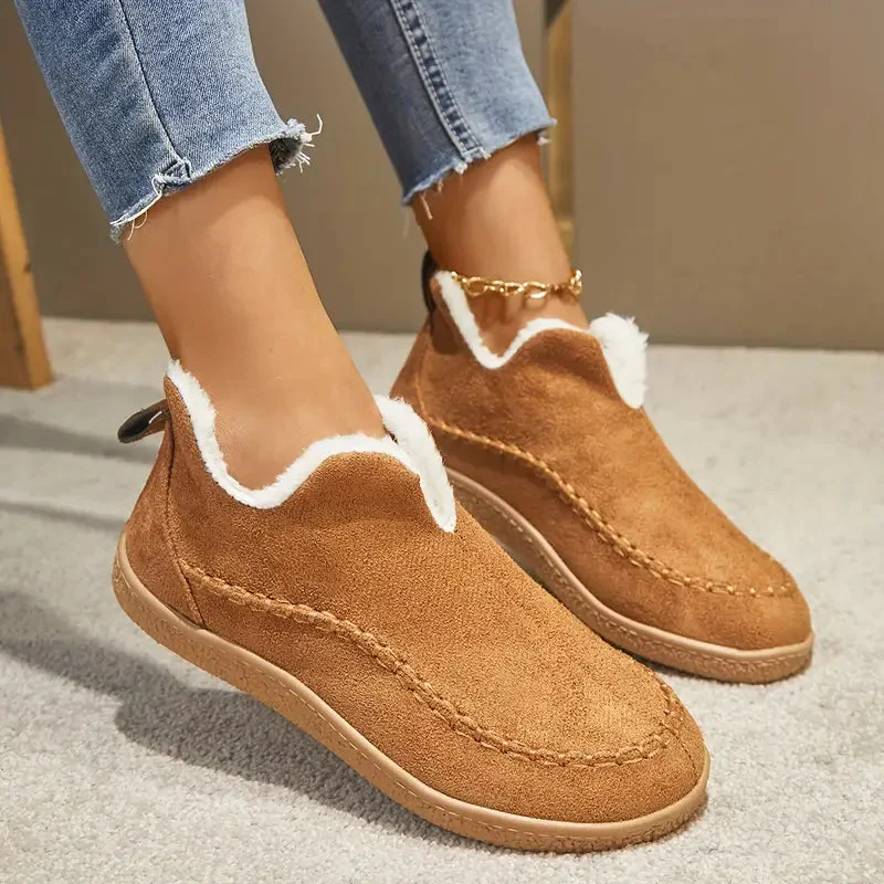 Round Toe Ankle Boots for Women – Stylish & Cozy Comfort - Image 8