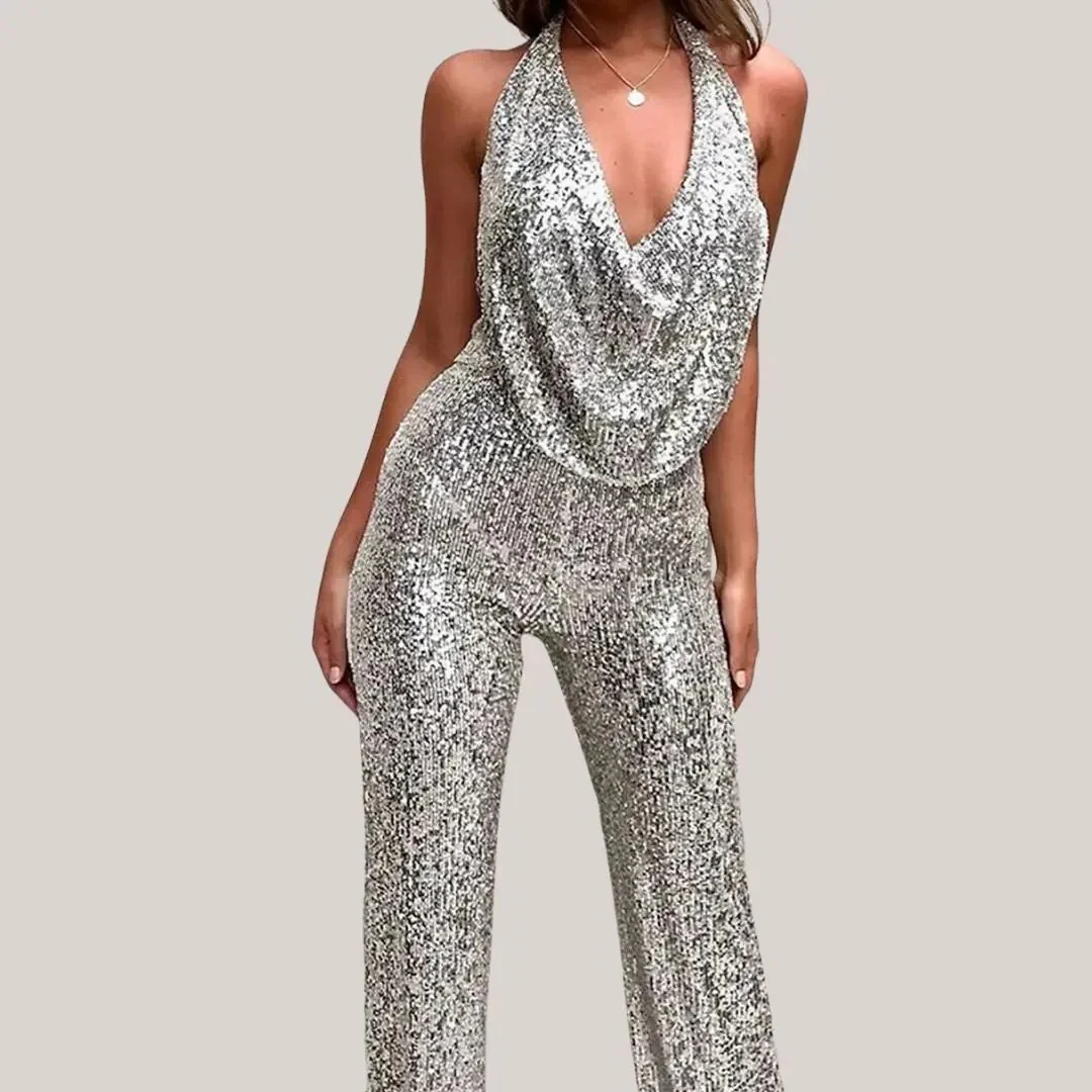 Sequin Halter Jumpsuit for Women – Dazzling & Elegant - Image 8
