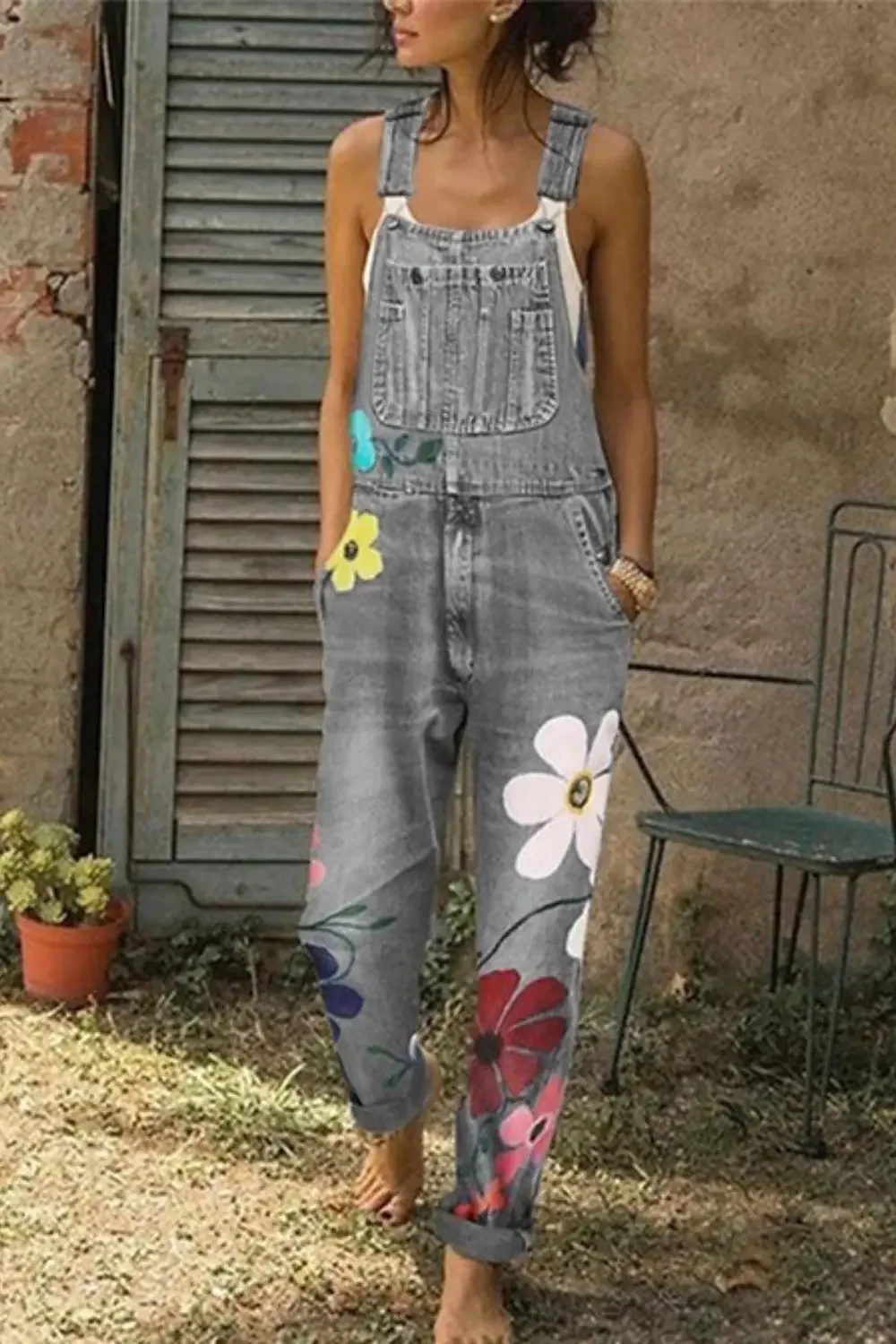 Sleeveless Denim Overalls for Women – Effortless Style & Versatile Fit