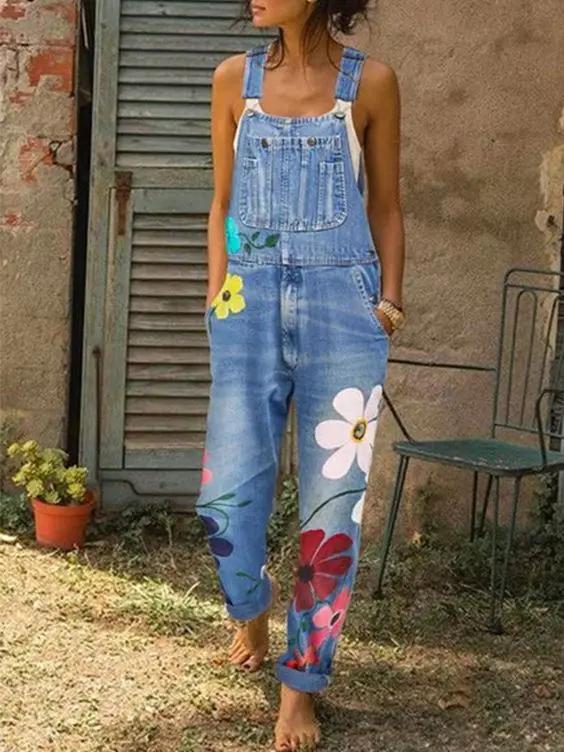 Sleeveless Denim Overalls for Women – Effortless Style & Versatile Fit - Image 3