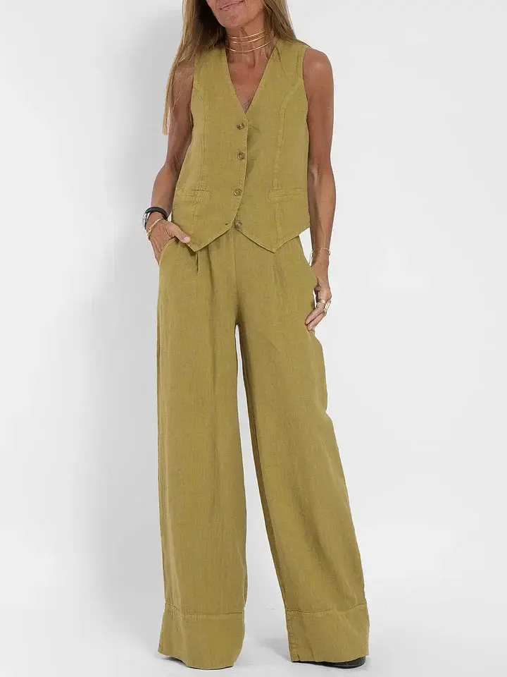 Sleeveless White Suit for Women – Effortless Style & Comfort - Image 6