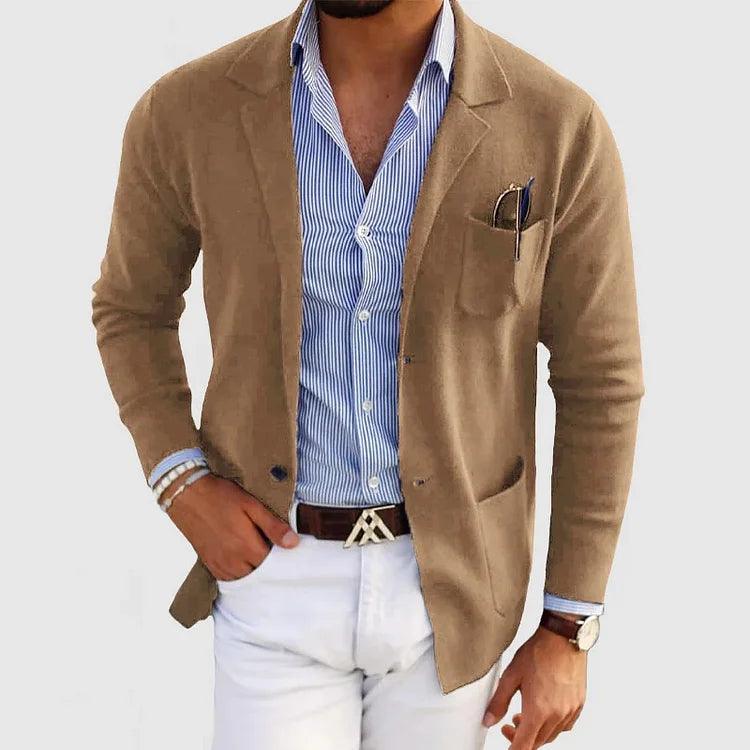 Slim Fit Knit Blazer for Men – Stylish & Comfortable Design - Image 2