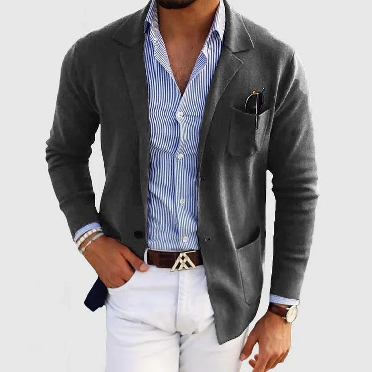 Slim Fit Knit Blazer for Men – Stylish & Comfortable Design - Image 5