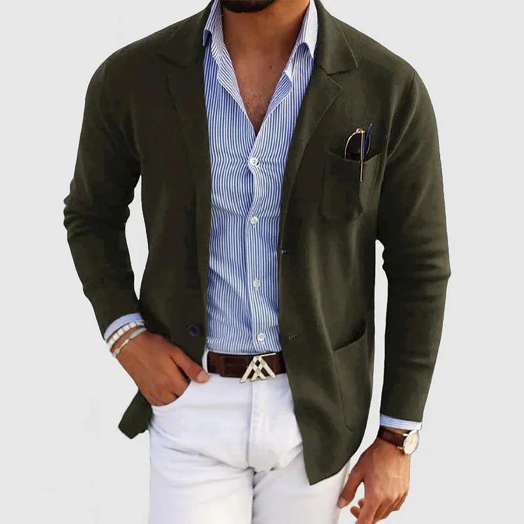 Slim Fit Knit Blazer for Men – Stylish & Comfortable Design - Image 6
