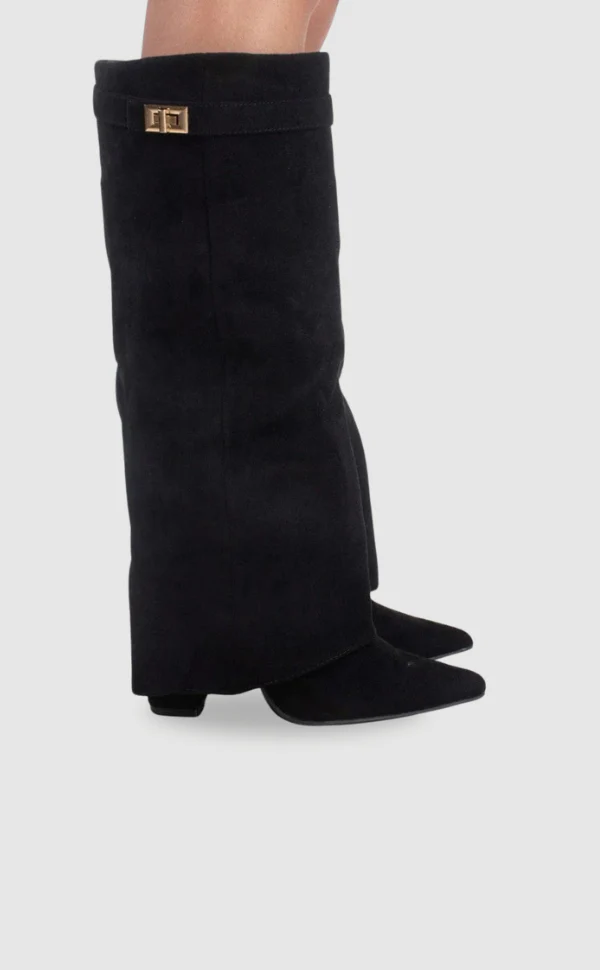 Slouchy Pointed Toe Thigh-High Boots for Women – Stylish & Comfortable
