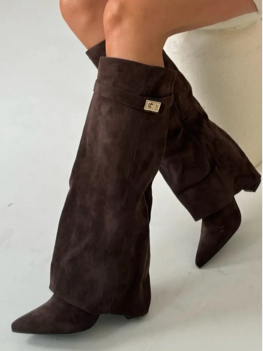 Slouchy Pointed Toe Thigh-High Boots for Women – Stylish & Comfortable - Image 10