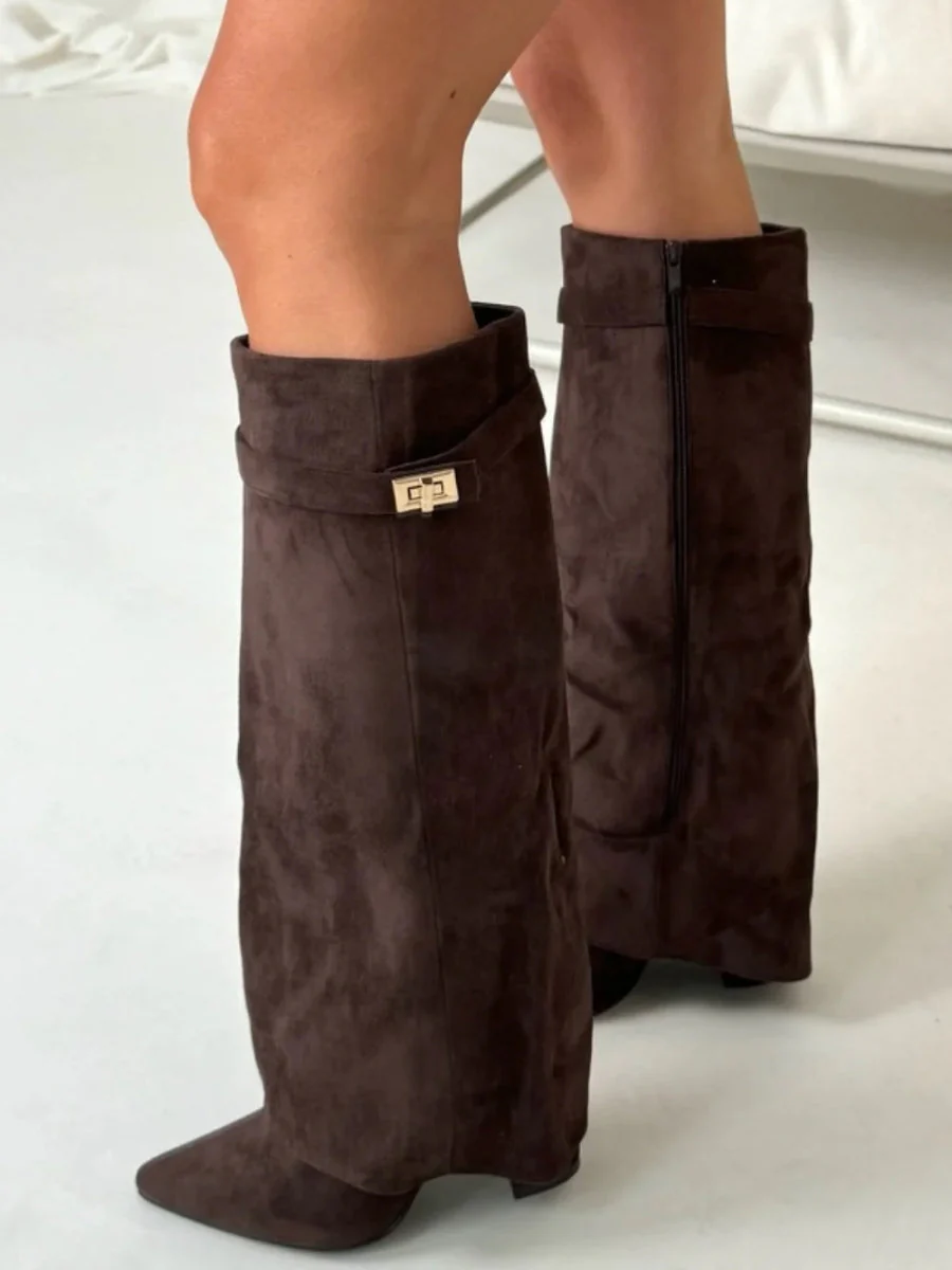Slouchy Pointed Toe Thigh-High Boots for Women – Stylish & Comfortable - Image 12