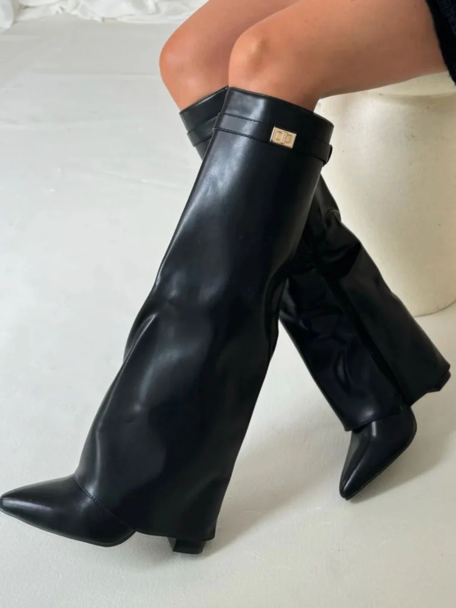 Slouchy Pointed Toe Thigh-High Boots for Women – Stylish & Comfortable - Image 13