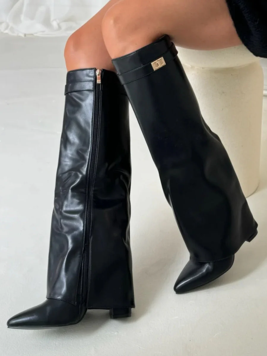 Slouchy Pointed Toe Thigh-High Boots for Women – Stylish & Comfortable - Image 14