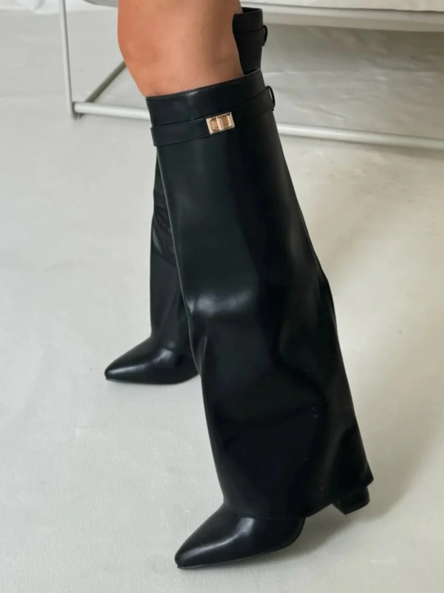 Slouchy Pointed Toe Thigh-High Boots for Women – Stylish & Comfortable - Image 15