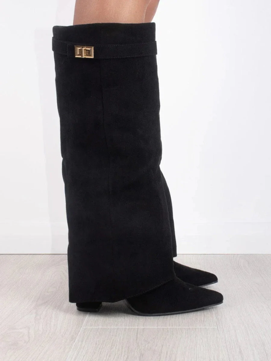 Slouchy Pointed Toe Thigh-High Boots for Women – Stylish & Comfortable - Image 2