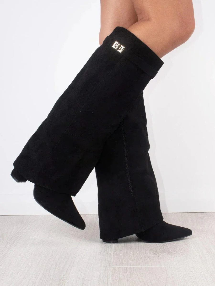 Slouchy Pointed Toe Thigh-High Boots for Women – Stylish & Comfortable - Image 3