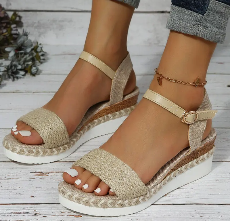 Sparkling Toe Strap Platform Sandals for Women – Stylish & Comfortable - Image 2