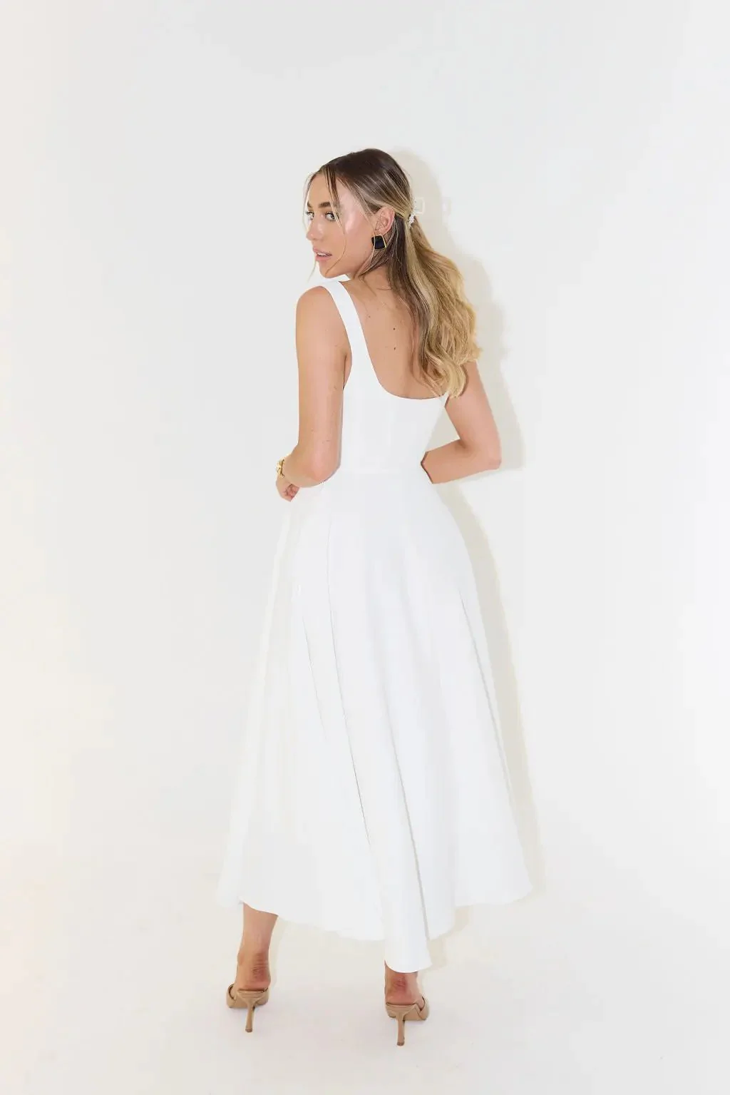 Square Neck Midi Dress for Women – Effortless Summer Elegance - Image 6
