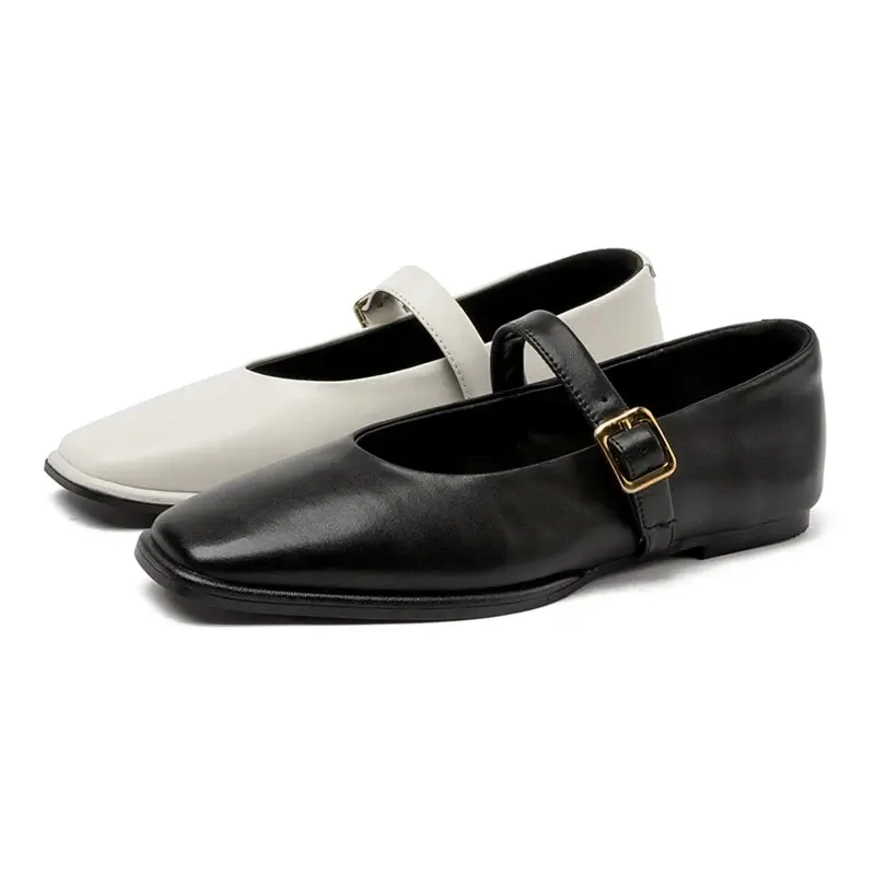 Square Toe Black Ballet Flats for Women – Chic & Comfortable Everyday Style - Image 4