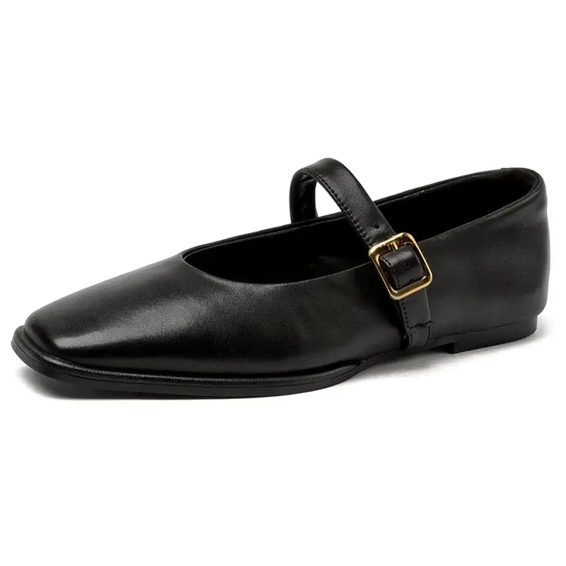 Square Toe Black Ballet Flats for Women – Chic & Comfortable Everyday Style - Image 5