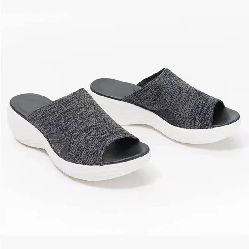 Stretch Knit Open-Toe Sandals for Women – Comfortable & Trendy Design - Image 7
