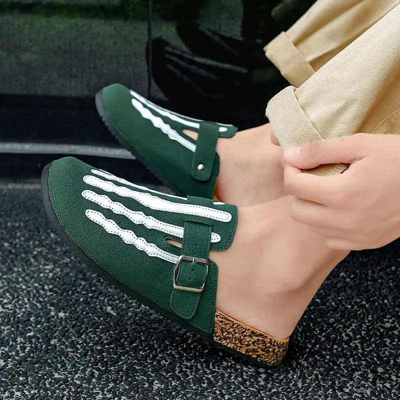 Striped Cork Clogs for Men – Stylish & Comfortable Footwear - Image 3