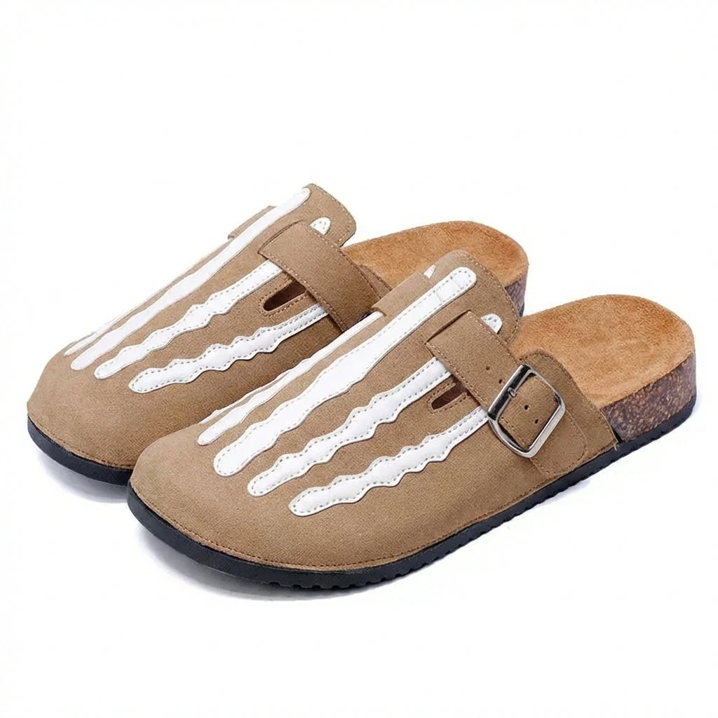 Striped Cork Clogs for Men – Stylish & Comfortable Footwear - Image 6