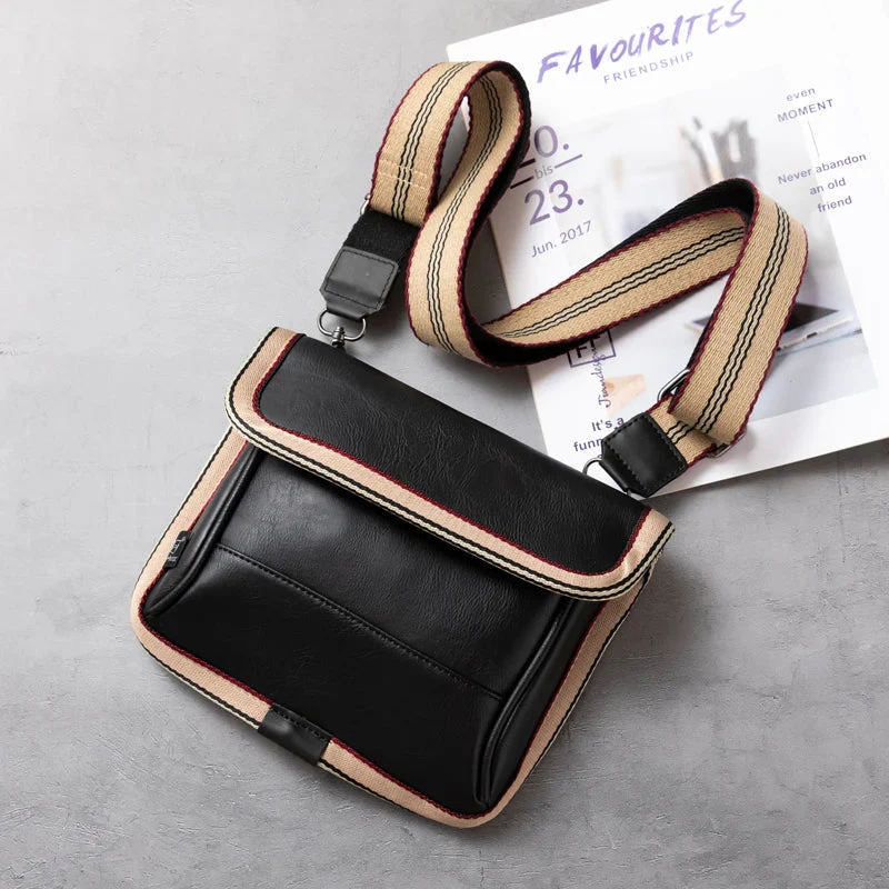 Structured Striped Sling Bag for Men – Stylish Casual Convenience