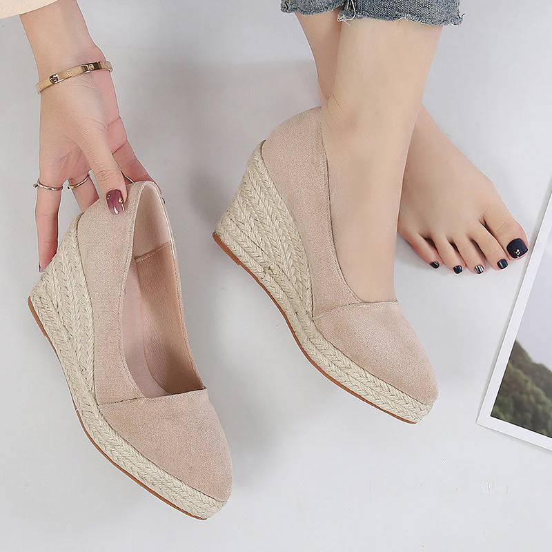 Suede Espadrille Wedge Shoes for Women – Chic & Versatile - Image 2