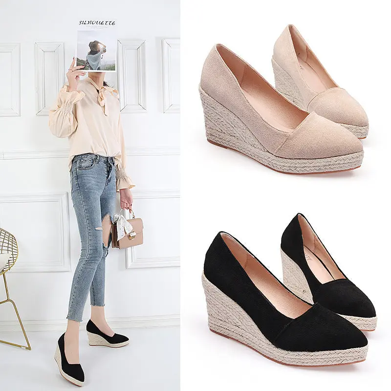 Suede Wedge Shoes for Women – Stylish & Versatile - Image 3