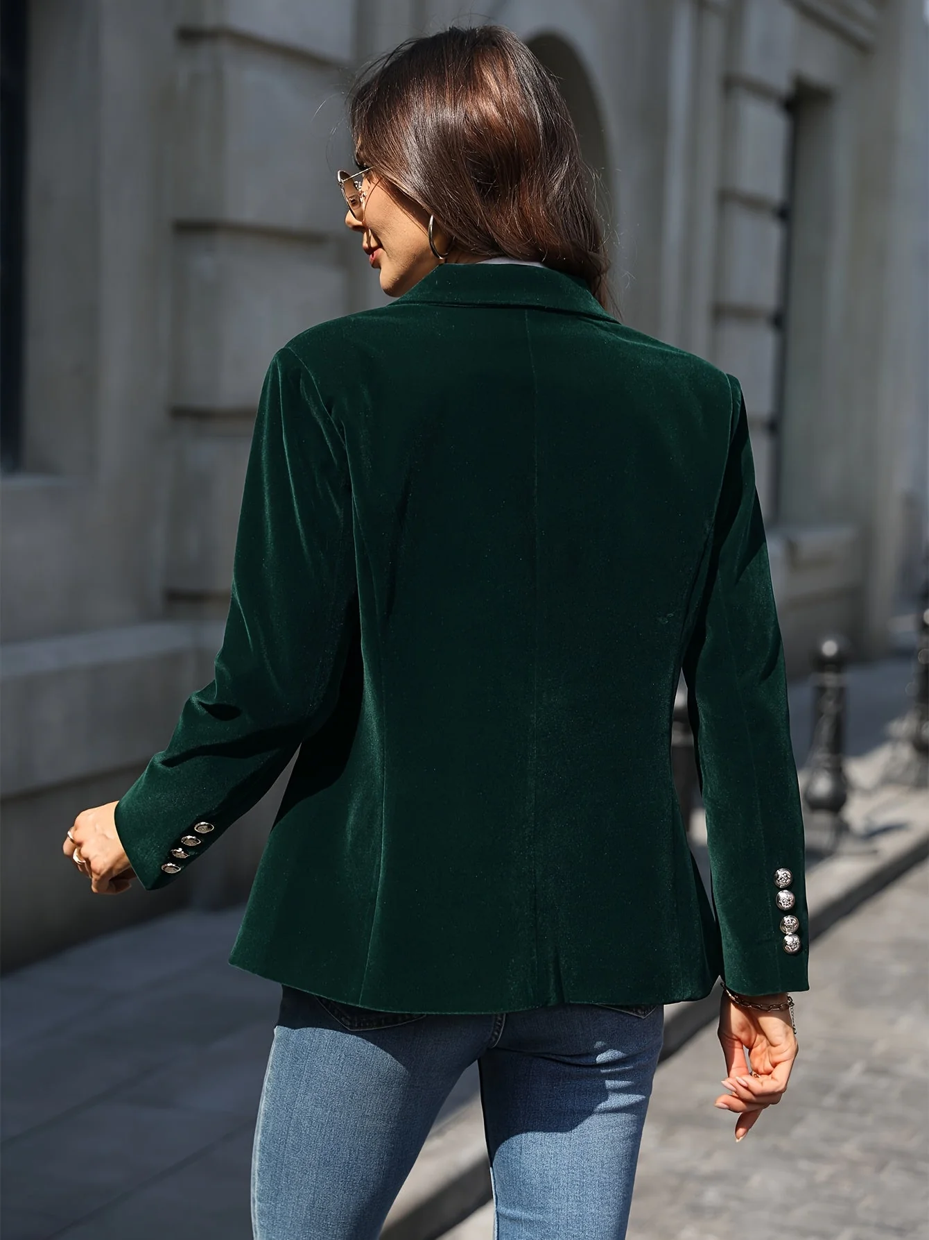 Tailored Fit Button Front Blazer for Women – Classic Stylish Comfort - Image 2