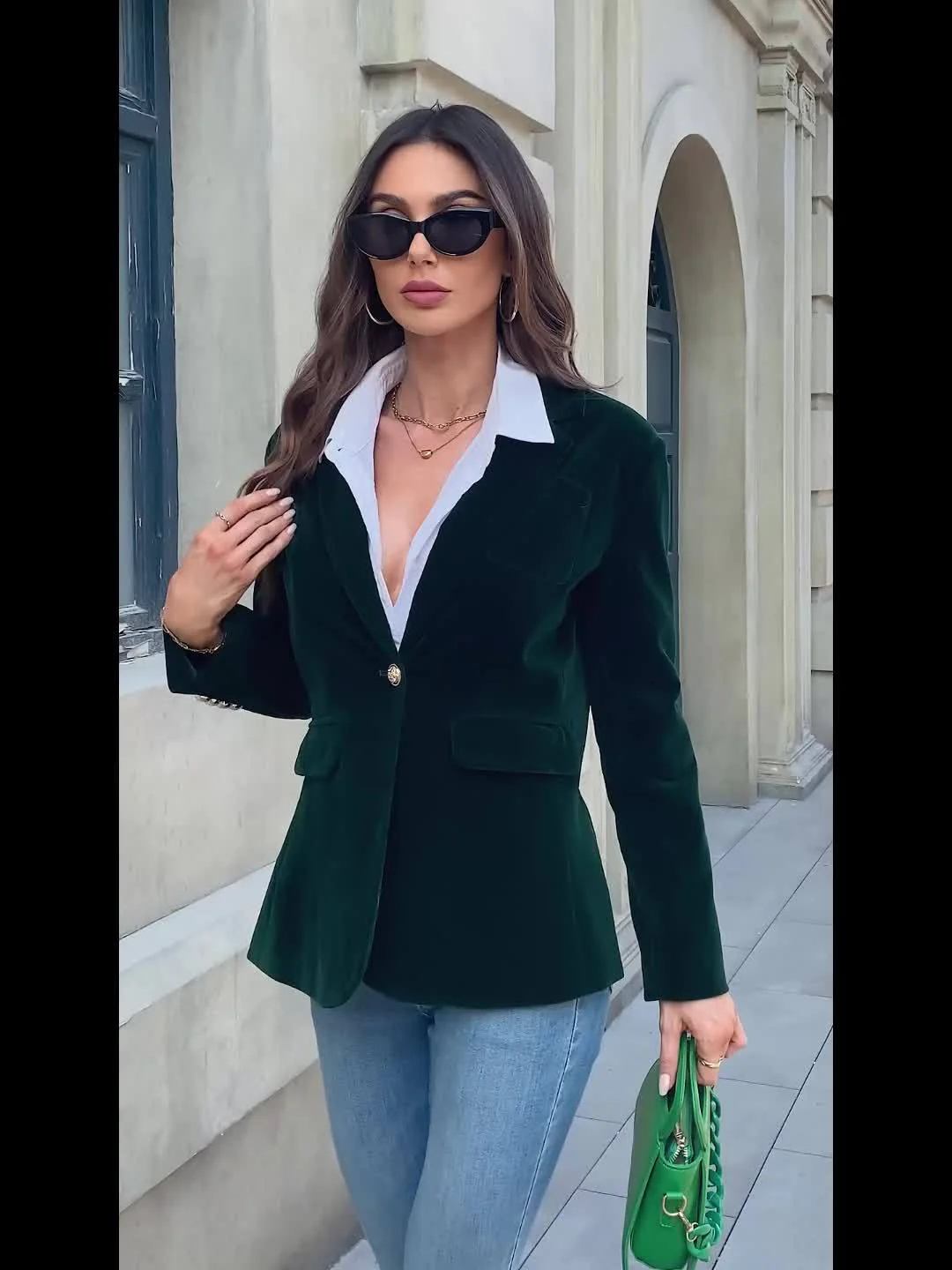 Tailored Fit Button Front Blazer for Women – Classic Stylish Comfort - Image 7