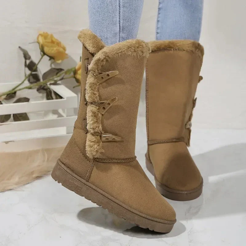 Thick-Soled Snow Boots for Women – Cozy Velvet Lining - Image 2