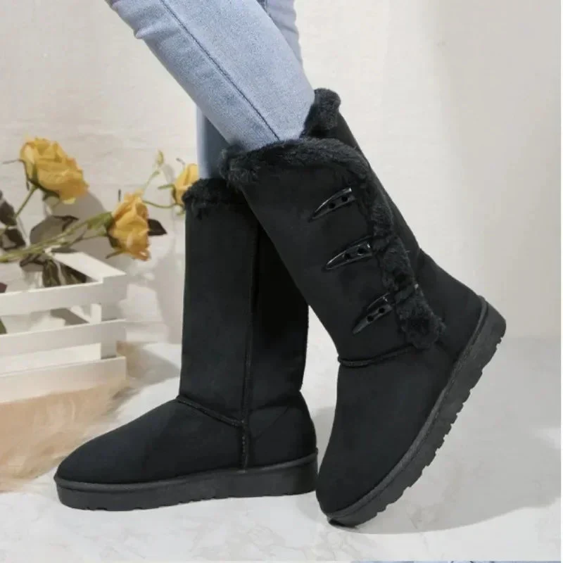 Thick-Soled Snow Boots for Women – Cozy Velvet Lining - Image 3