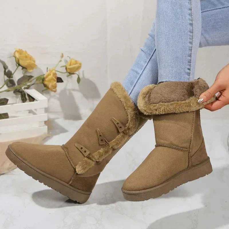 Thick-Soled Snow Boots for Women – Cozy Velvet Lining - Image 4