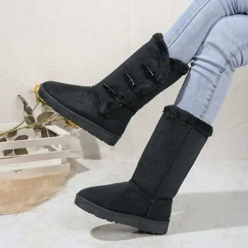 Thick-Soled Snow Boots for Women – Cozy Velvet Lining - Image 5