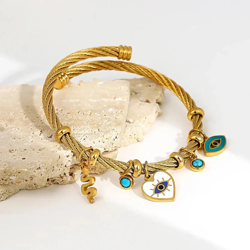 Twisted Band Open Cuff Bracelet for Women – Stylish Everyday Accessory - Image 3