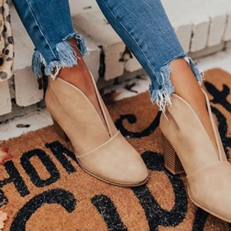 V-Cut Ankle Boots for Women – Chic & Comfortable Everyday Style - Image 3