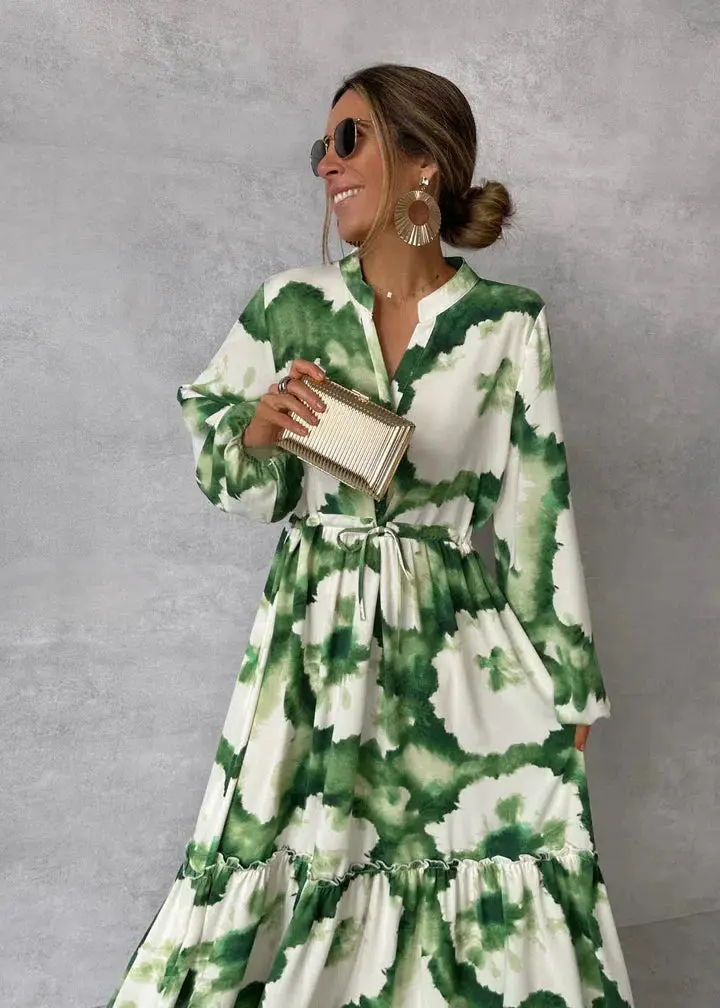 V-Neck White Maxi Dress for Women – Elegant & Flowing Design - Image 2