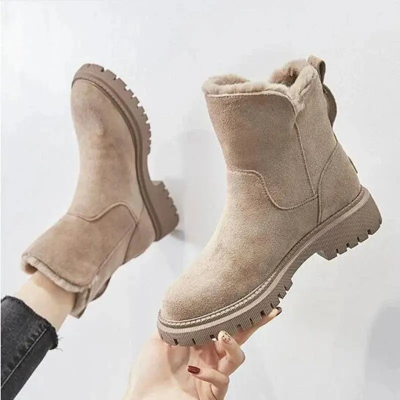 Velvet Snow Boots for Women – Cozy & Stylish Winter Footwear