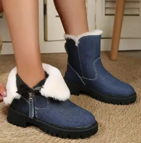 Velvet Snow Boots for Women – Cozy & Stylish Winter Footwear - Image 3