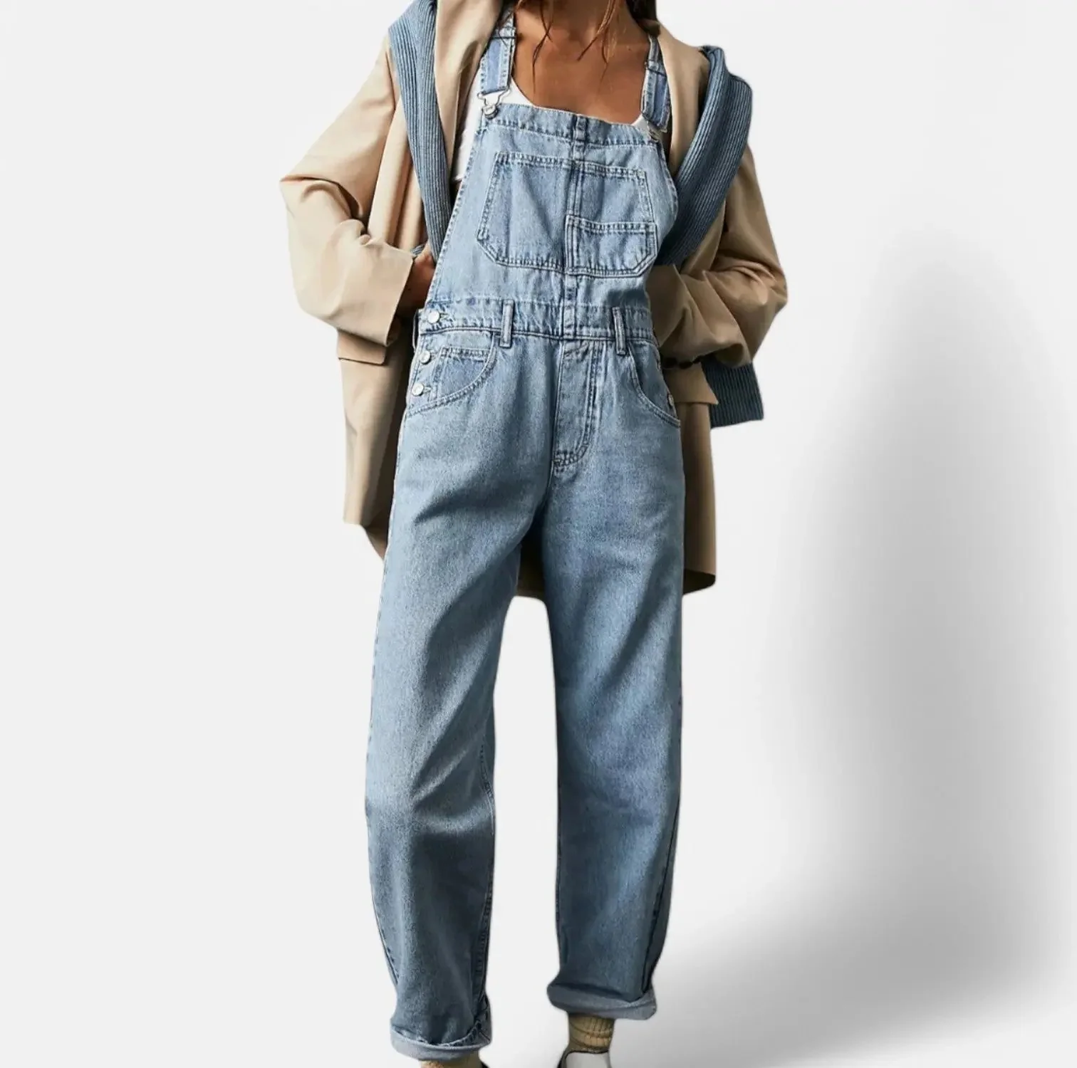Vintage Denim Jumpsuit for Women – Stylish, Comfortable & Functional - Image 2