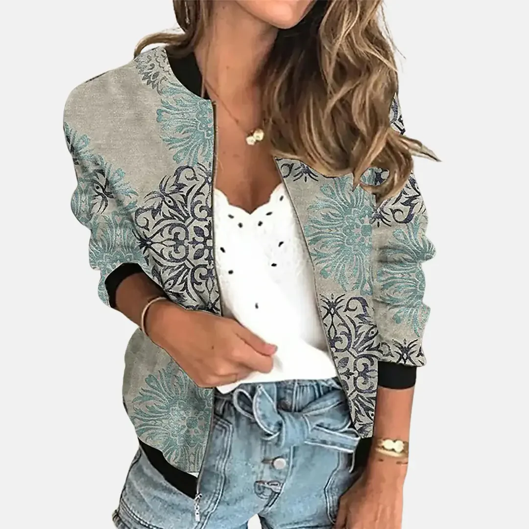 Vintage-Inspired Bomber Jacket for Women – Classic & Versatile - Image 6