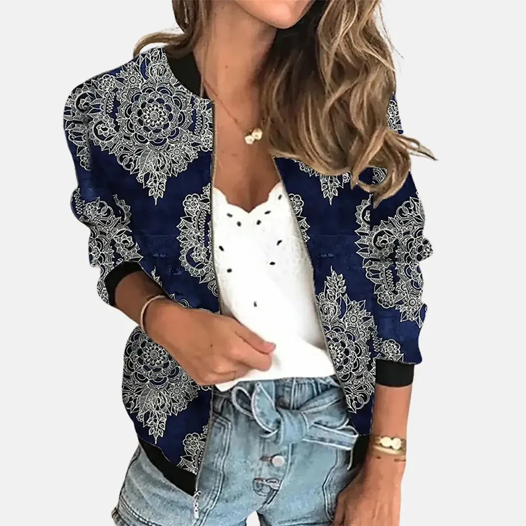 Vintage-Inspired Bomber Jacket for Women – Classic & Versatile - Image 8