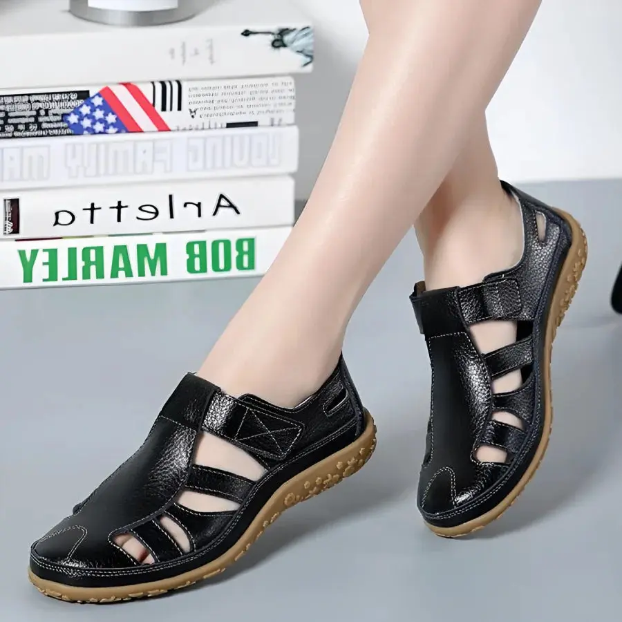 Vintage Leather Sandals for Women – Elegant & Comfortable Design