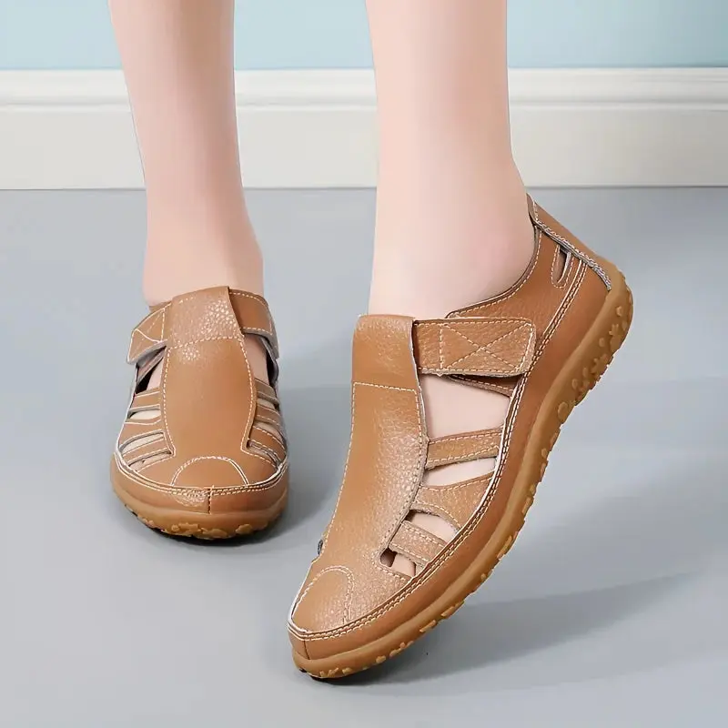 Vintage Leather Sandals for Women – Elegant & Comfortable Design - Image 2