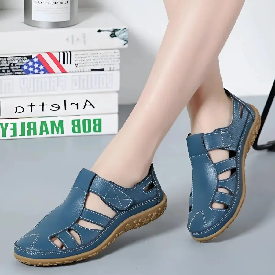 Vintage Leather Sandals for Women – Elegant & Comfortable Design - Image 4