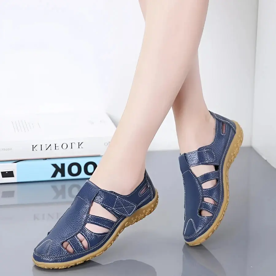 Vintage Leather Sandals for Women – Elegant & Comfortable Design - Image 5